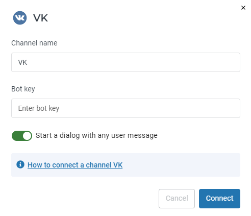 Channel connection window