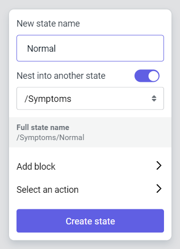 Creating a nested state